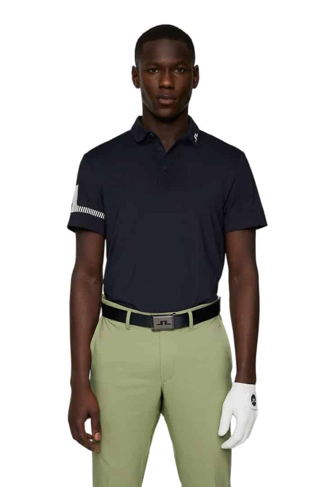 J.Lindeberg Heath Strike Navy Golf Polo