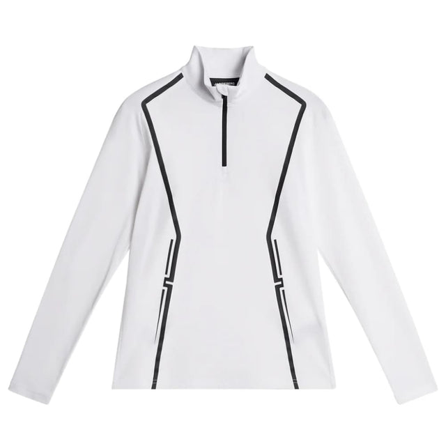J.Lindeberg Lina Quarter Zip White Mid Layer