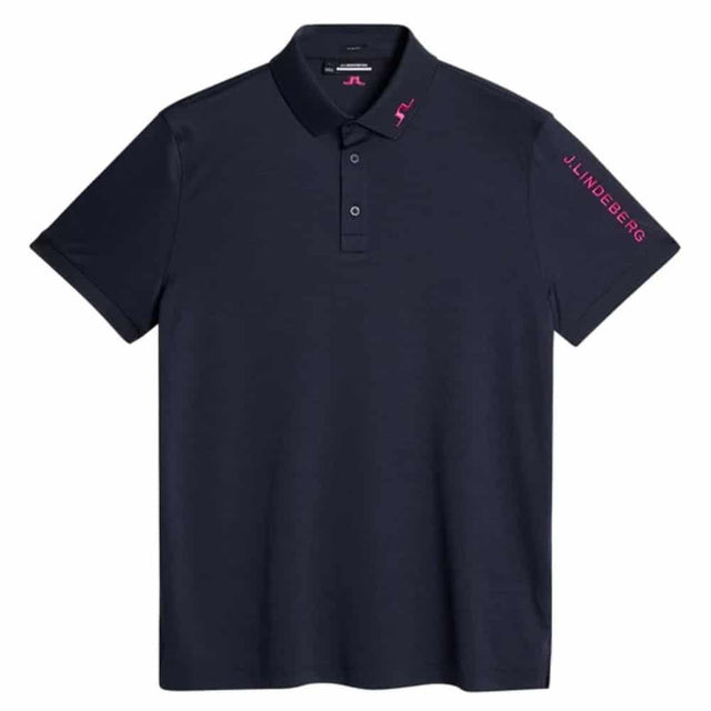 J.Lindeberg Tour Tech Navy Melange Golf Polo
