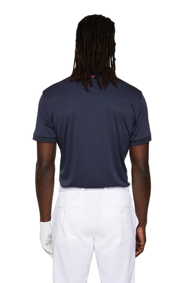 J.Lindeberg Tour Tech Navy Melange Golf Polo