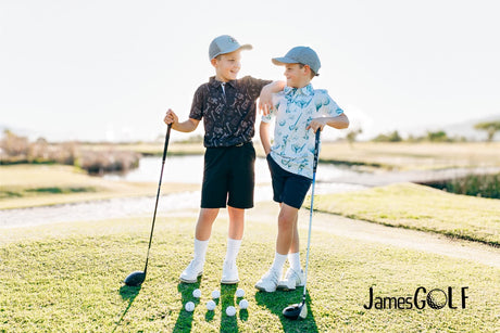JamesGolf Short Sleeve Golf Ball White/Light Green Golf Shirt - One Golf