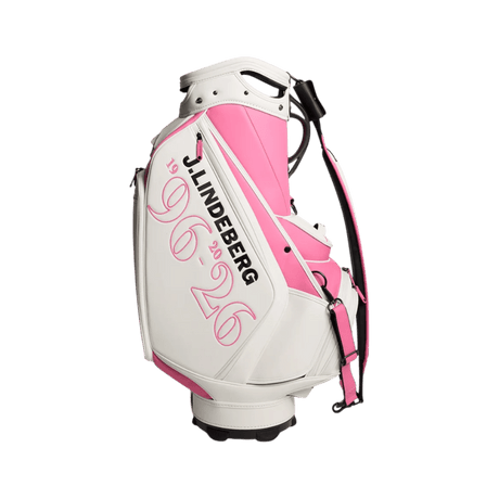 J.Lindeberg 30 Year Anniversary White/Pink Staff Bag - One Golf