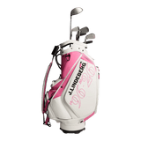 J.Lindeberg 30 Year Anniversary White/Pink Staff Bag - One Golf