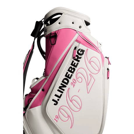 J.Lindeberg 30 Year Anniversary White/Pink Staff Bag - One Golf