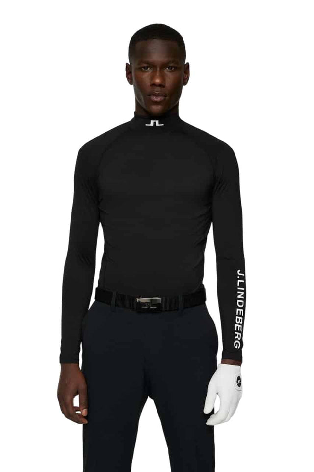J.Lindeberg Aello Soft Black Base Layer - One Golf