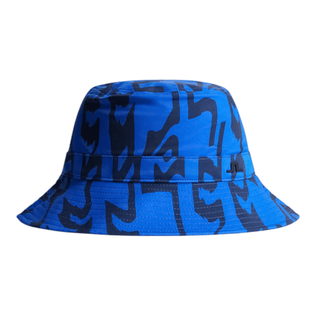 J.Lindeberg Denver Printed Glitch Bridge Blue Bucket Hat - One Golf