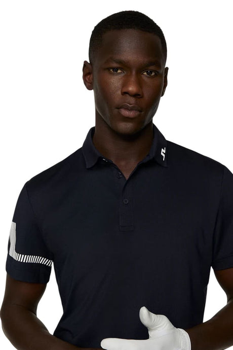 J.Lindeberg Heath Strike Navy Golf Polo - One Golf