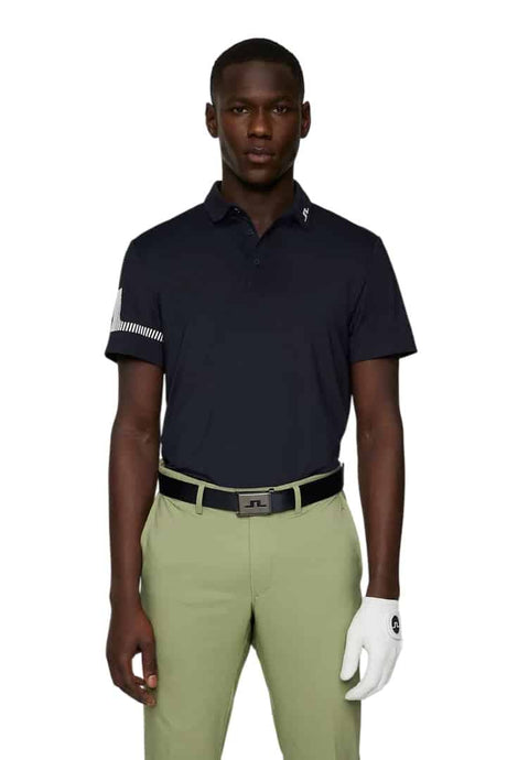 J.Lindeberg Heath Strike Navy Golf Polo - One Golf