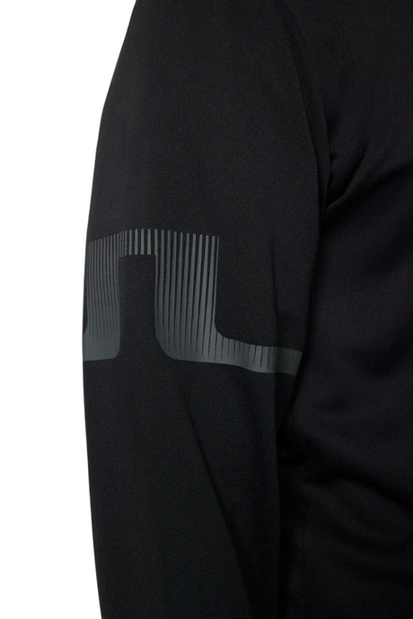 J.Lindeberg Heath Zip Black Mid Layer - One Golf