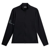 J.Lindeberg Heath Zip Black Mid Layer - One Golf