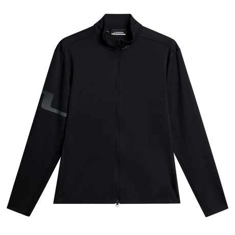 J.Lindeberg Heath Zip Black Mid Layer - One Golf