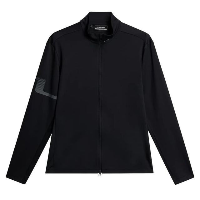 J.Lindeberg Heath Zip Black Mid Layer - One Golf