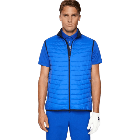J.Lindeberg Holden Quilt Club Blue Hybrid Vest - One Golf