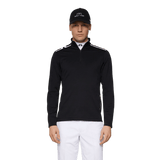 J.Lindeberg Leon Quarter Zip Black Mid Layer - One Golf