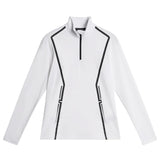 J.Lindeberg Lina Quarter Zip White Mid Layer - One Golf