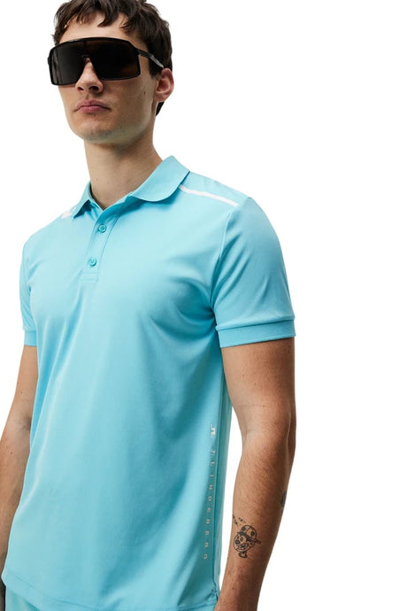 J.Lindeberg Lionel Reg Fit Blue Curacao Sky Golf Polo - One Golf