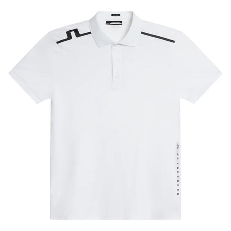 J.Lindeberg Lionel Reg Print White Polo - One Golf