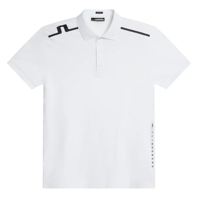 J.Lindeberg Lionel Reg Print White Polo - One Golf