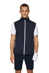 J.Lindeberg Navy Ash Light Packable Vest - One Golf