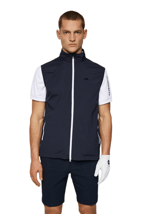 J.Lindeberg Navy Ash Light Packable Vest - One Golf