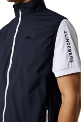 J.Lindeberg Navy Ash Light Packable Vest - One Golf