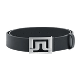 J.Lindeberg Slater 40 Pro Black Leather Belt - One Golf