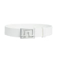 J.Lindeberg Slater 40 White Leather Belt - One Golf