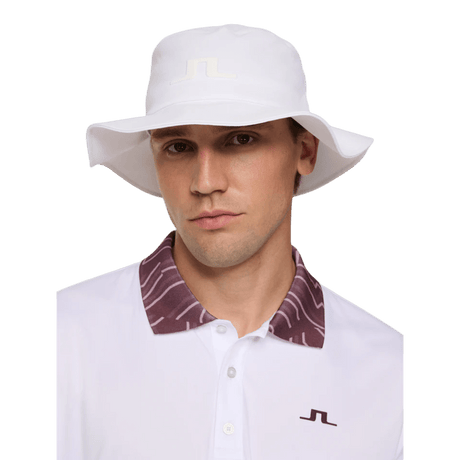 J.Lindeberg Tour Bucket White Hat - One Golf