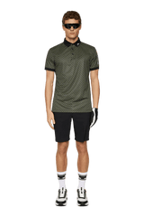 J.Lindeberg Tour Tech Geo Olive Print Polo - One Golf