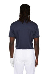 J.Lindeberg Tour Tech Navy Melange Golf Polo - One Golf