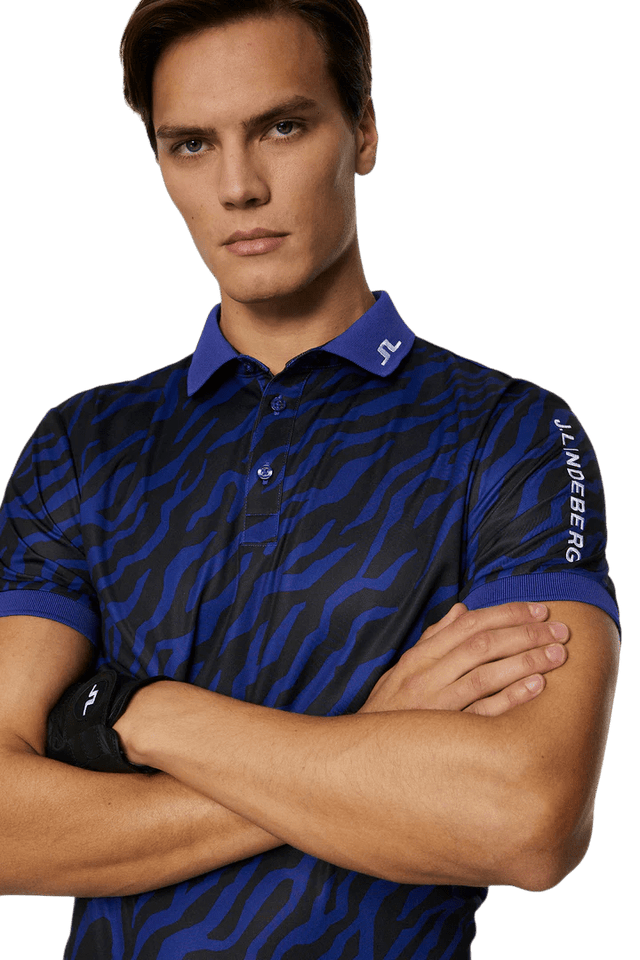 J.Lindeberg Tour Tech Tiger Clematis Print Polo - One Golf