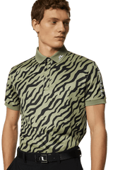 J.Lindeberg Tour Tech Tiger Olive Print Polo - One Golf