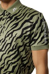 J.Lindeberg Tour Tech Tiger Olive Print Polo - One Golf