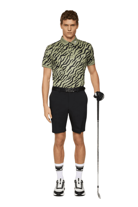 J.Lindeberg Tour Tech Tiger Olive Print Polo - One Golf