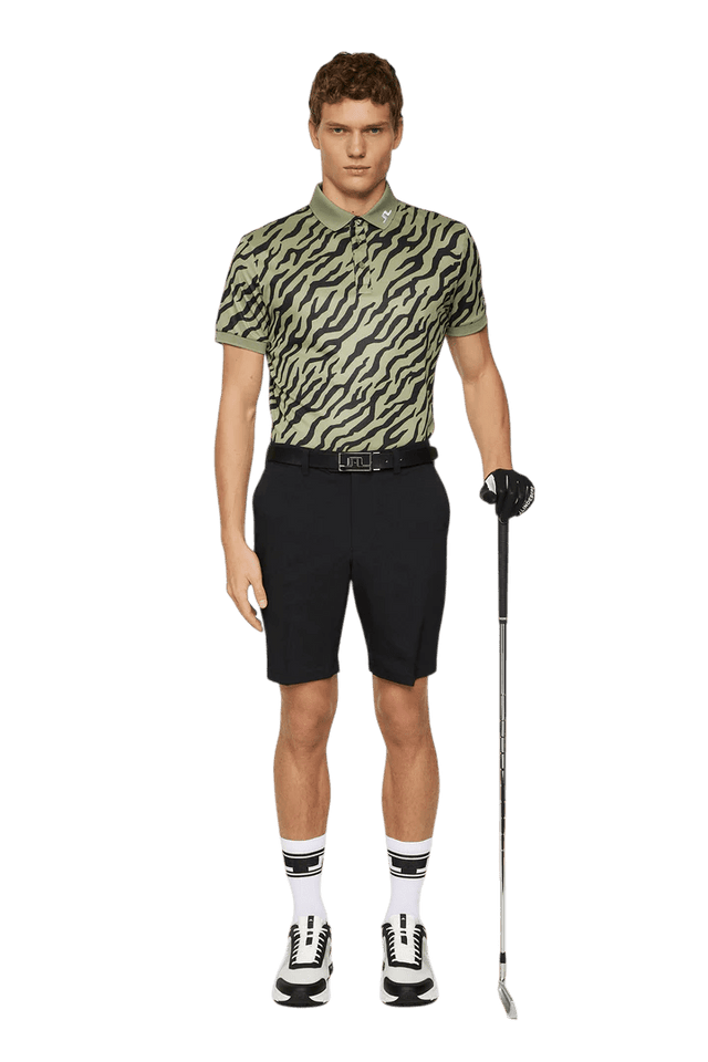 J.Lindeberg Tour Tech Tiger Olive Print Polo - One Golf