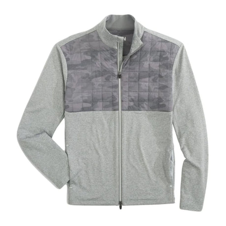 Johnnie-O Godwin Charcoal Quilted Zip Jacket - One Golf