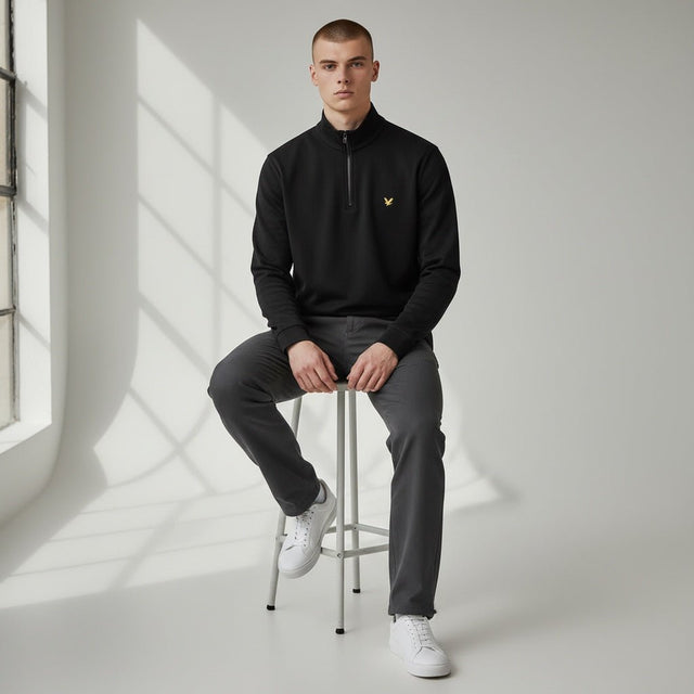 Lyle and Scott Golf Core Black 1/4 Zip - One Golf