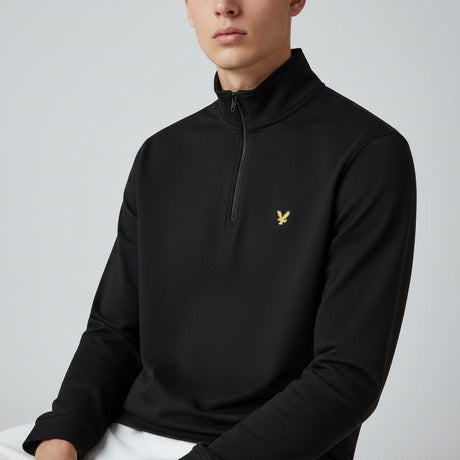 Lyle and Scott Golf Core Black 1/4 Zip - One Golf