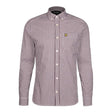 Lyle & Scott Gingham Burgundy Golf Shirt - One Golf