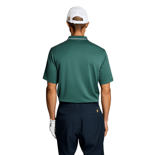 Lyle & Scott Golf 1874 Mediterranea Tipped Tech Polo Shirt - One Golf