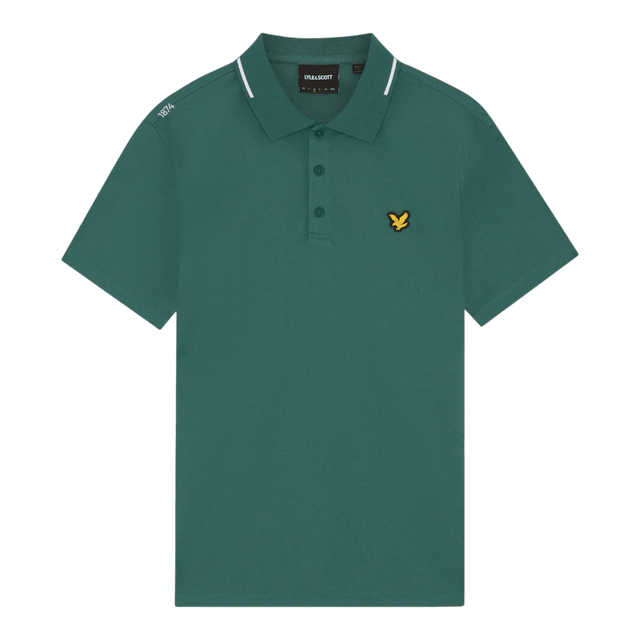 Lyle & Scott Golf 1874 Mediterranea Tipped Tech Polo Shirt - One Golf
