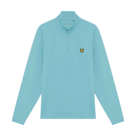 Lyle & Scott Golf Core Aquamarine Blue Quarter Zip Midlayer - One Golf