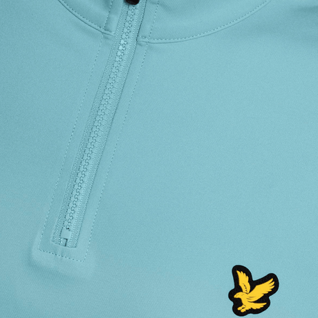 Lyle & Scott Golf Core Aquamarine Blue Quarter Zip Midlayer - One Golf