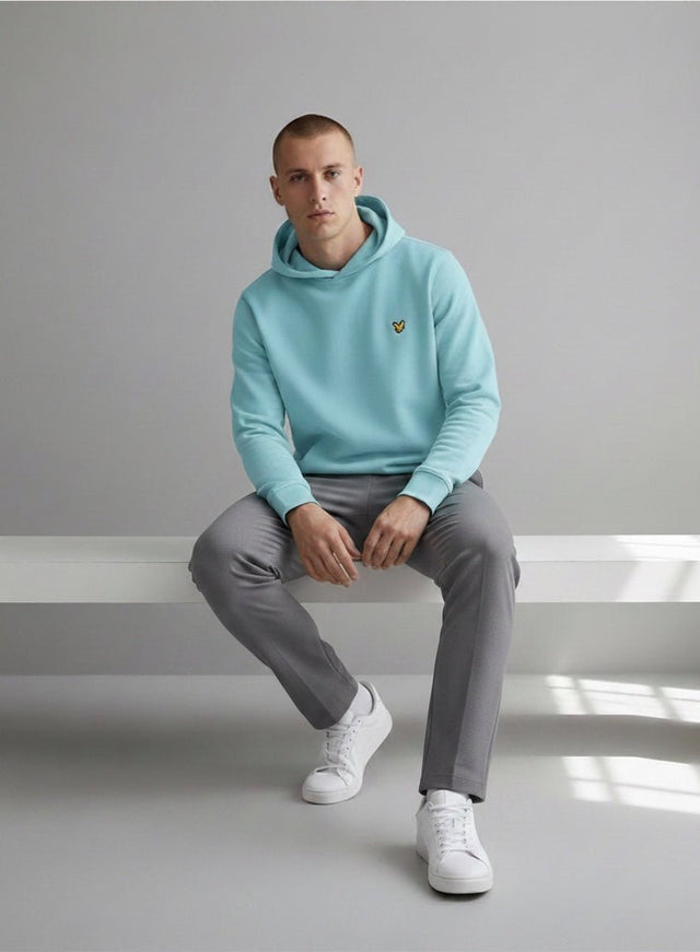 Lyle & Scott Golf Core Aquamarine Midlayer Hoodie - One Golf