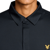 Lyle & Scott Golf Dark Navy Concealed Placket Polo Shirt - One Golf