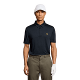 Lyle & Scott Golf Dark Navy Concealed Placket Polo Shirt - One Golf