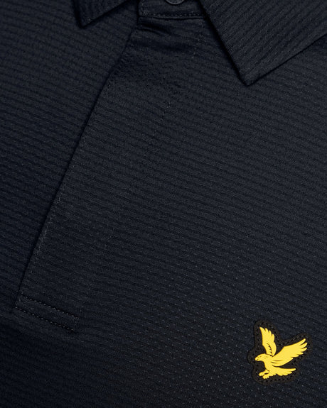 Lyle & Scott Golf Dark Navy Concealed Placket Polo Shirt - One Golf