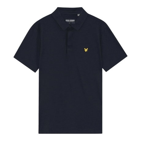 Lyle & Scott Golf Dark Navy Concealed Placket Polo Shirt - One Golf