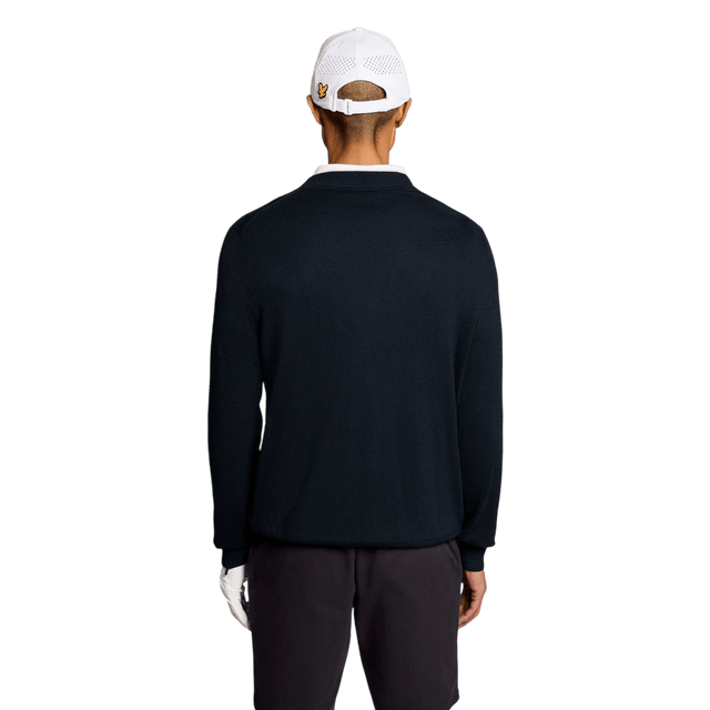 Lyle & Scott Golf Dark Navy Lightweight Knitted Cardigan - One Golf