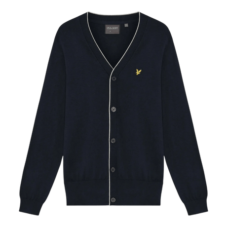 Lyle & Scott Golf Dark Navy Lightweight Knitted Cardigan - One Golf